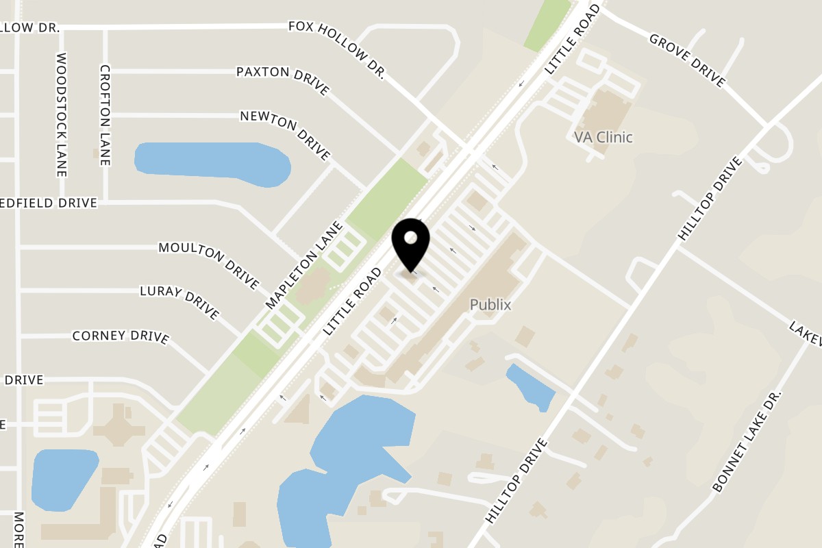 Map showing the location of JUST SMASH on 9754 Little Rd in New Port Richey